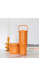 QUOKKA LOTE VASO COOL TERMO ACERO INOX. CON ASA Y RECIPIENTE ACERO INOX. (40346 + 40365)