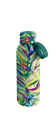 QUOKKA BOTELLA TERMO ACERO INOXIDABLE SOLID CON COLGADOR COLOR NATURE 510 ML