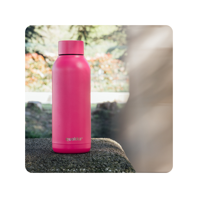 QUOKKA BOTELLA TERMO ACERO INOXIDABLE SOLID RASPBERRY PINK 510 ML