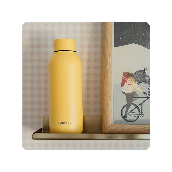 QUOKKA BOTELLA TERMO ACERO INOXIDABLE SOLID LIGHT YELLOW 510 ML