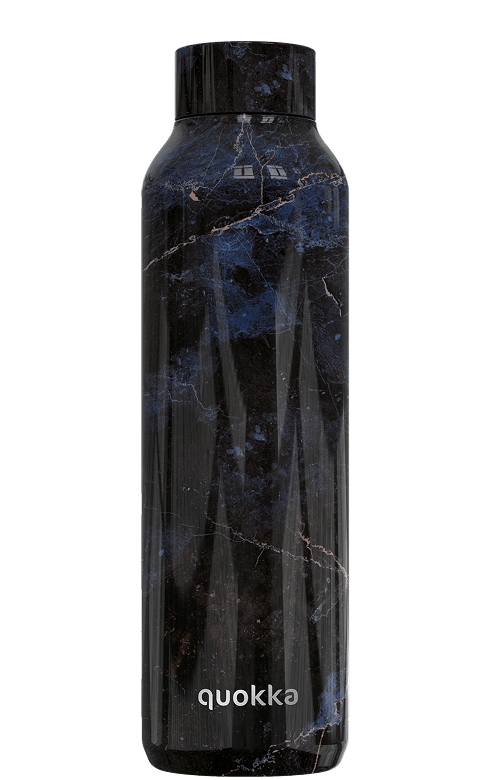 QUOKKA BOTELLA TERMO ACERO INOXIDABLE SOLID BLACK MARBLE 630 ML