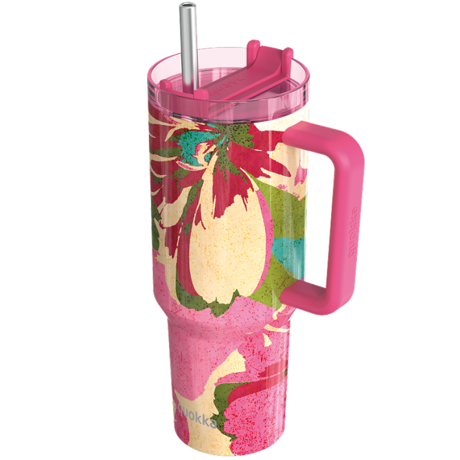 QUOKKA TAZA TERMO ACERO INOXIDABLE STREAM PINK FLAMBÉ XL 1200 ML