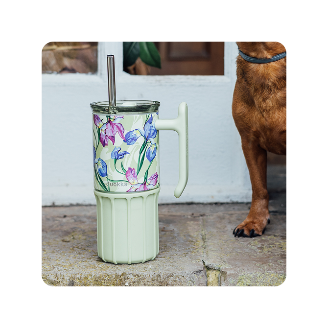 QUOKKA TAZA TERMO ACERO INOXIDABLE CON BASE DE SILICONA UMI GREEN TEA 720 ML