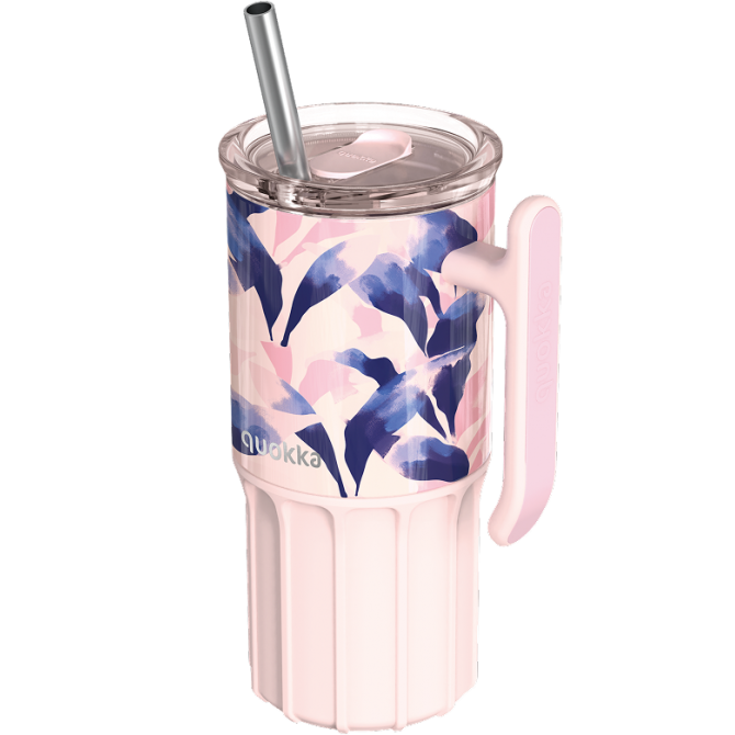 QUOKKA TAZA TERMO ACERO INOXIDABLE CON BASE DE SILICONA UMI BLUE FEATHER 720 ML