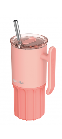 QUOKKA TAZA TERMO ACERO INOXIDABLE CON BASE DE SILICONA UMI PEACHY PINK 720 ML