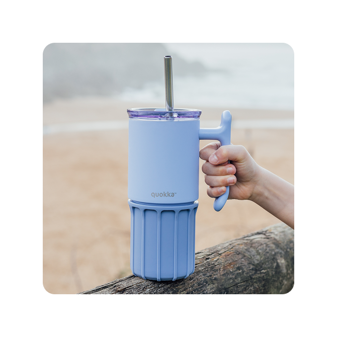 QUOKKA TAZA TERMO ACERO INOXIDABLE CON BASE DE SILICONA UMI LAVENDER 720 ML