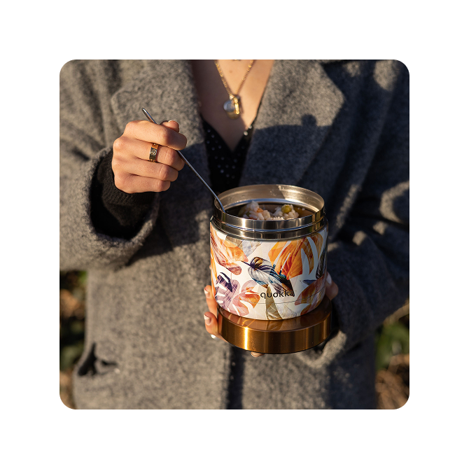 QUOKKA RECIPIENTE COMIDA TERMICO ACERO INOXIDABLE WHIM AUTUMN 600 ML