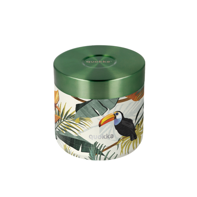 QUOKKA RECIPIENTE COMIDA TERMICO ACERO INOXIDABLE WHIM TROPICAL 600 ML