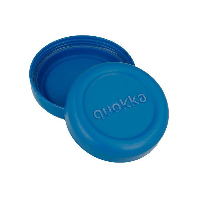 QUOKKA RECIPIENTE COMIDA MS CON FUNDA DE SILICONA BUBBLE BLUE PEONIES 500 ML