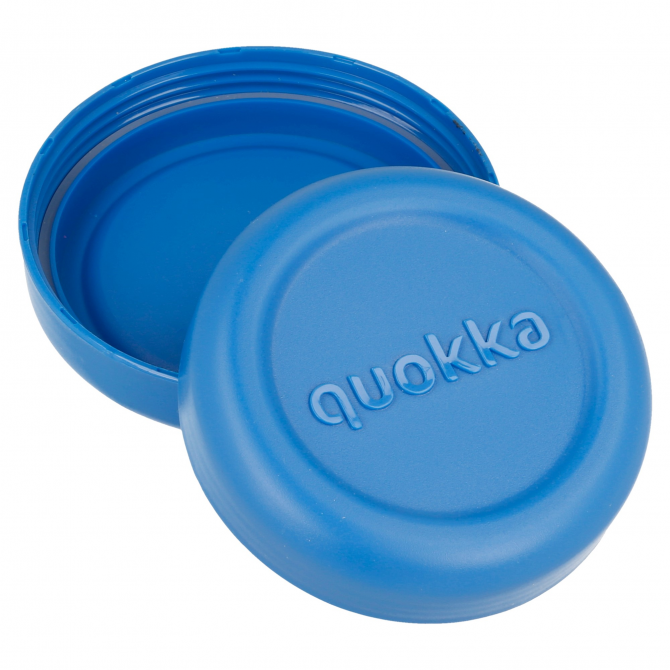 QUOKKA RECIPIENTE COMIDA MS CON FUNDA DE SILICONA BUBBLE BLUE PEONIES 500 ML
