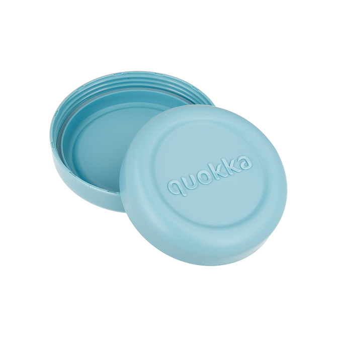 QUOKKA RECIPIENTE COMIDA MS CON FUNDA DE SILICONA BUBBLE WATERCOLOR LEAVES 770 ML