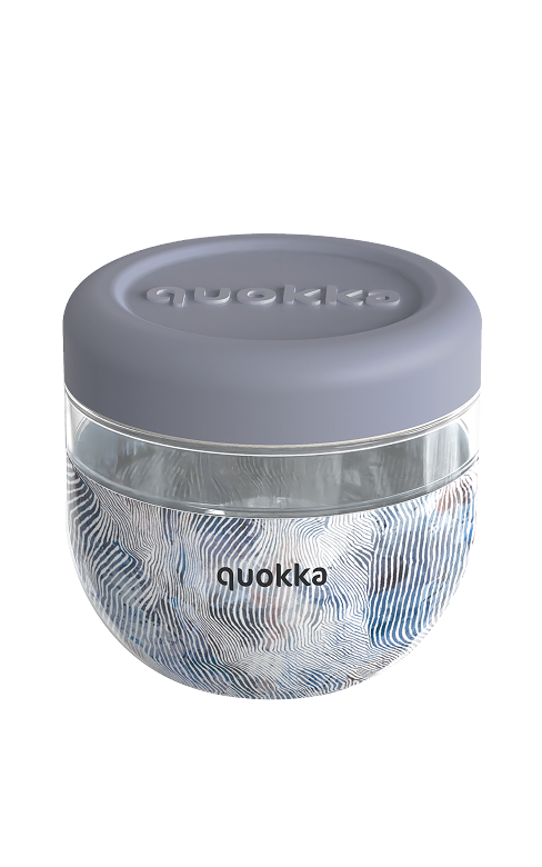 QUOKKA RECIPIENTE COMIDA MS CON FUNDA DE SILICONA BUBBLE ZEN 770 ML