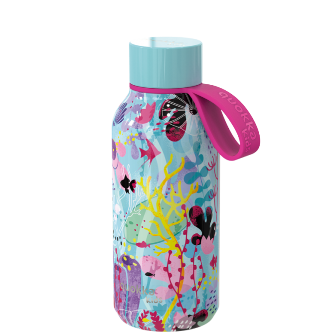 QUOKKA KIDS BOTELLA TERMO ACERO INOXIDABLE SOLID CON COLGADOR UNDERWATER 330 ML