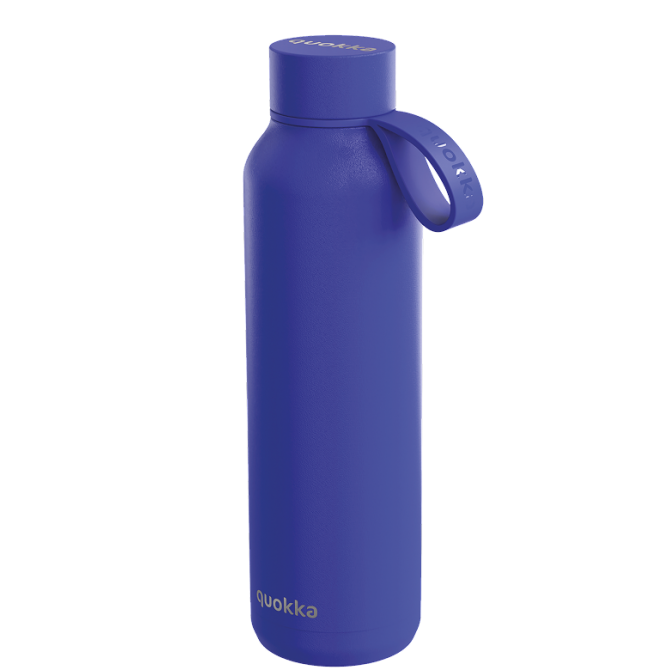 QUOKKA BOTELLA TERMO ACERO INOXIDABLE SOLID CON COLGADOR DUSK BLUE 630 ML