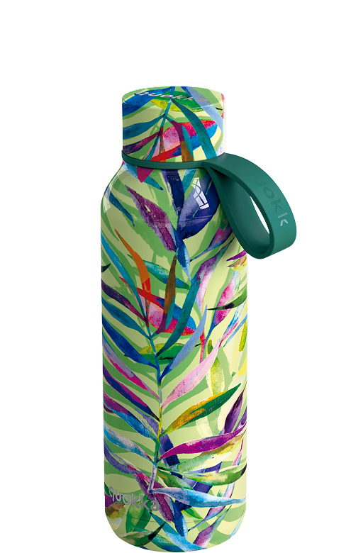 QUOKKA BOTELLA TERMO ACERO INOXIDABLE SOLID CON COLGADOR COLOR NATURE 510 ML
