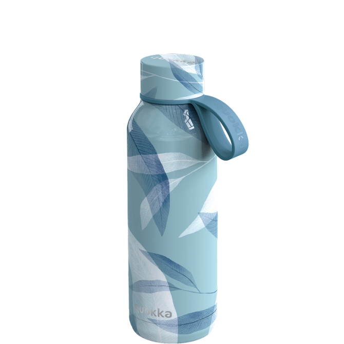 QUOKKA BOTELLA TERMO ACERO INOXIDABLE SOLID CON COLGADOR BLUE WIND 510 ML