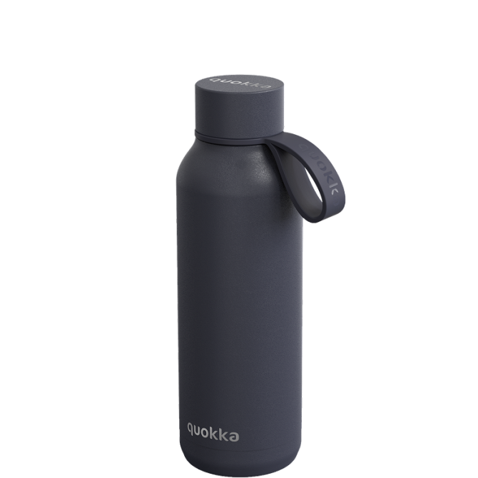 QUOKKA BOTELLA TERMO ACERO INOXIDABLE SOLID CON COLGADOR SLATE 510 ML