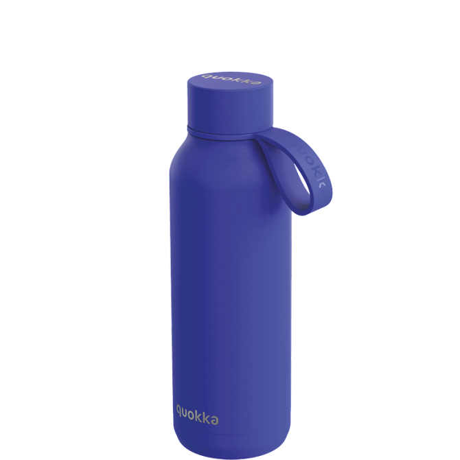 QUOKKA BOTELLA TERMO ACERO INOXIDABLE SOLID CON COLGADOR DUSK BLUE 510 ML