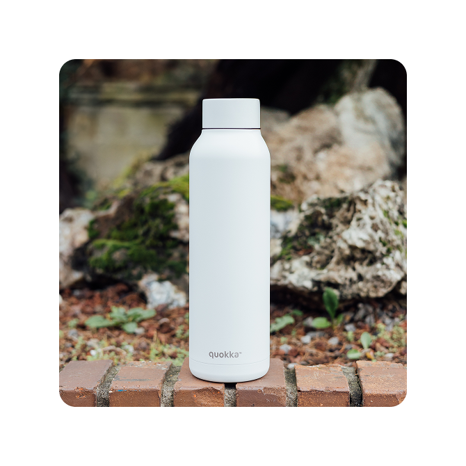 QUOKKA BOTELLA TERMO ACERO INOXIDABLE SOLID WHITE 850 ML