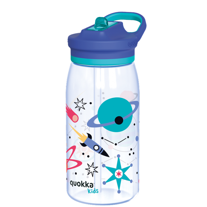 QUOKKA KIDS BOTELLA ECOZEN CON SIPPER GLOW SPACE 580 ML