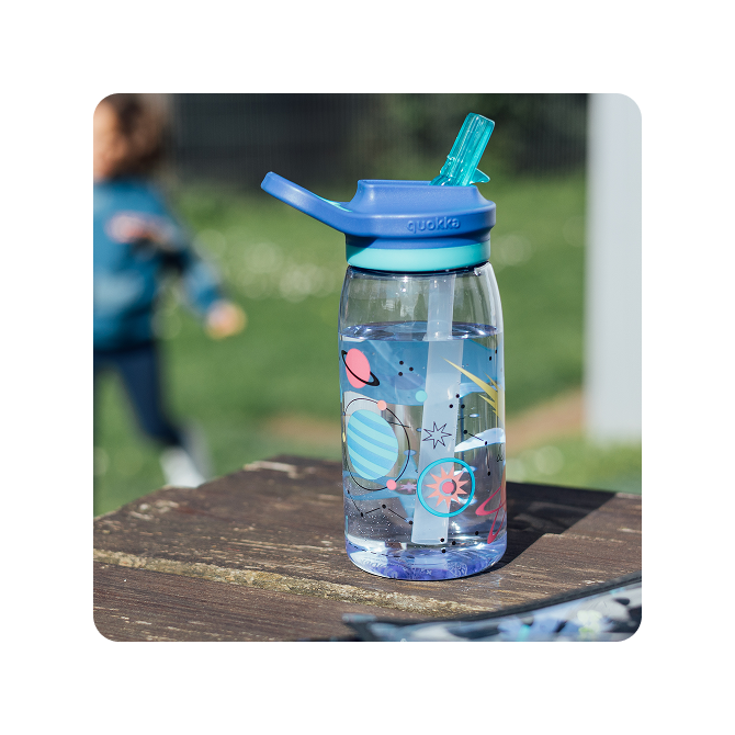 QUOKKA KIDS BOTELLA ECOZEN CON SIPPER GLOW SPACE 580 ML