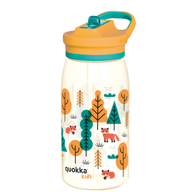 QUOKKA KIDS BOTELLA ECOZEN CON SIPPER GLOW FOREST 580 ML