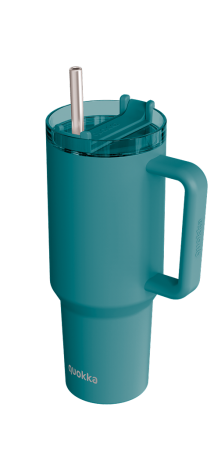 QUOKKA TAZA TERMO ACERO INOXIDABLE STREAM MIDNIGHT GREEN 1200 ML