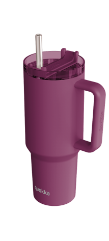 QUOKKA TAZA TERMO ACERO INOXIDABLE STREAM BURGUNDY 1200 ML