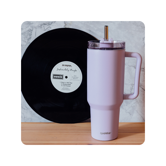 QUOKKA TAZA TERMO ACERO INOXIDABLE STREAM LAVENDER 1200 ML