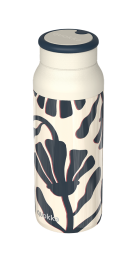 QUOKKA BOTELLA TERMO ACERO INOXIDABLE CON ASA DE SILICONA ECHO ABSTRACT LEAVES 690 ML