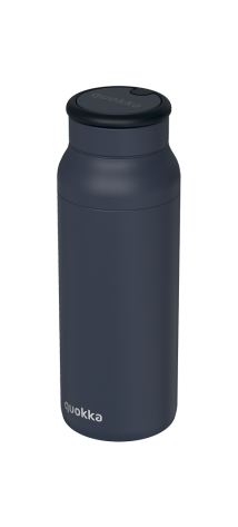 QUOKKA BOTELLA TERMO ACERO INOXIDABLE CON ASA DE SILICONA ECHO BLACK 690 ML
