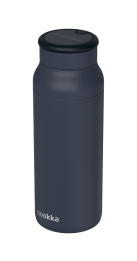 QUOKKA BOTELLA TERMO ACERO INOXIDABLE CON ASA DE SILICONA ECHO BLACK 690 ML