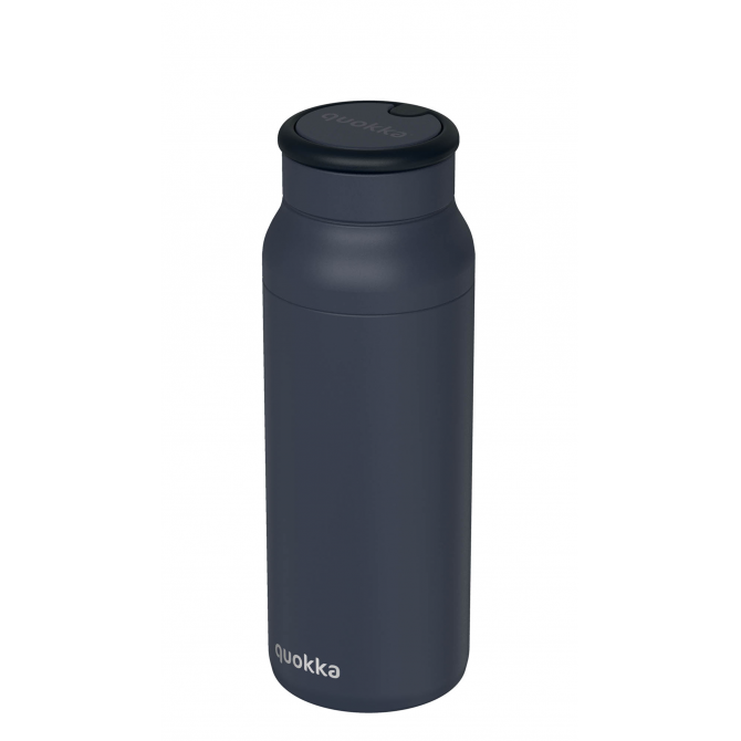 QUOKKA BOTELLA TERMO ACERO INOXIDABLE CON ASA DE SILICONA ECHO BLACK 690 ML