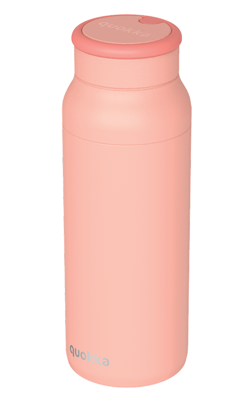 QUOKKA BOTELLA TERMO ACERO INOXIDABLE CON ASA DE SILICONA ECHO PINK 690 ML
