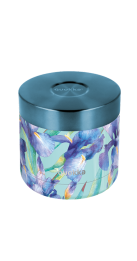 QUOKKA RECIPIENTE COMIDA TERMICO ACERO INOXIDABLE WHIM BLUE IRISES 600 ML