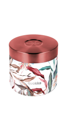 QUOKKA RECIPIENTE COMIDA TERMICO ACERO INOXIDABLE WHIM BOUQUET 600 ML