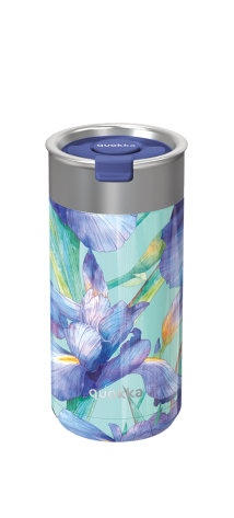 QUOKKA VASO CAFE TERMICO ACERO INOXIDABLE BOOST BLUE IRISES 400 ML