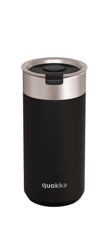 QUOKKA VASO CAFE TERMICO ACERO INOXIDABLE BOOST CARBON BLACK 400 ML