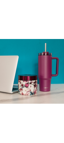 QUOKKA LOTE RECIPIENTE ACERO INOX. Y TAZA TERMO ACERO INOX. (41117 + 40323)