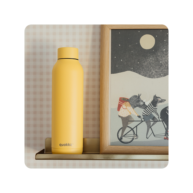 QUOKKA BOTELLA TERMO ACERO INOXIDABLE SOLID LIGHT YELLOW 630 ML