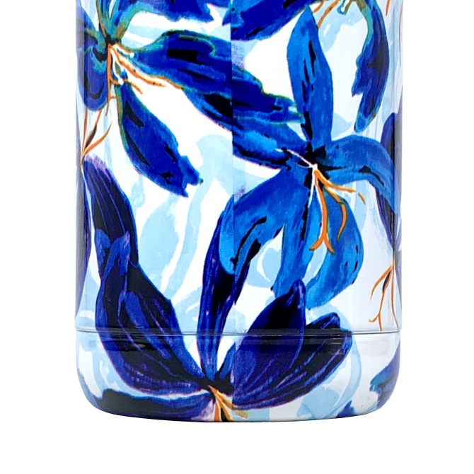 QUOKKA BOTELLA TERMO ACERO INOXIDABLE SOLID BLUE HIBISCUS 510 ML