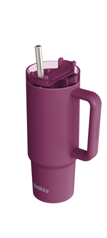 QUOKKA TAZA TERMO ACERO INOXIDABLE STREAM BURGUNDY 950 ML
