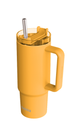 QUOKKA TAZA TERMO ACERO INOXIDABLE STREAM SAFFRON YELLOW 950 ML