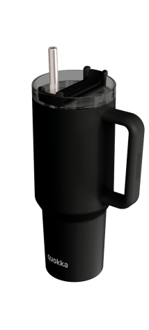 QUOKKA TAZA TERMO ACERO INOXIDABLE STREAM JET BLACK 1200 ML