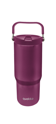 QUOKKA VASO COOL TERMO ACERO INOXIDABLE CON ASA CORE BURGUNDY 860 ML