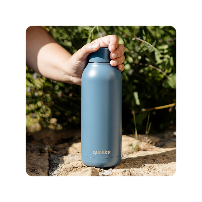 QUOKKA BOTELLA TERMO ACERO INOXIDABLE SOLID STONE BLUE 510 ML