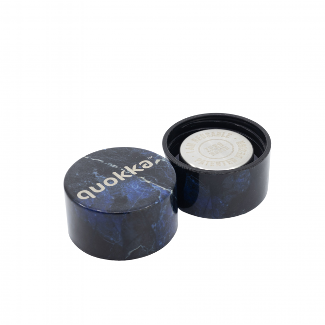 QUOKKA BOTELLA TERMO ACERO INOXIDABLE SOLID BLACK MARBLE 630 ML