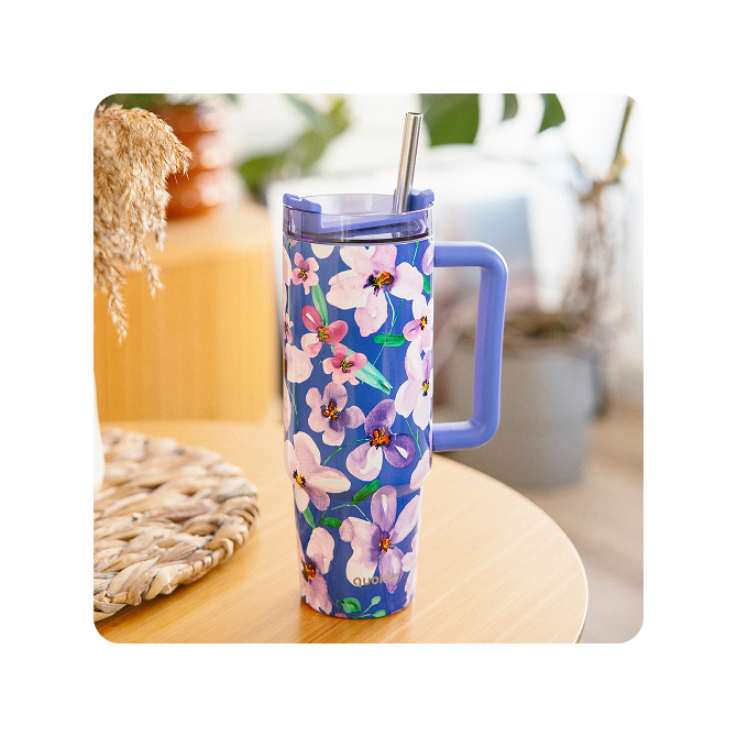 QUOKKA TAZA TERMO ACERO INOXIDABLE STREAM FLOWER DUSK L 950 ML