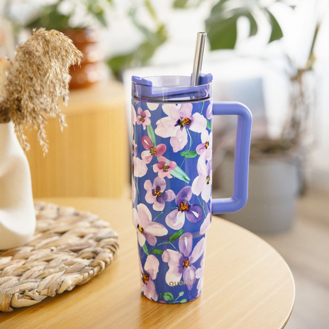 QUOKKA TAZA TERMO ACERO INOXIDABLE STREAM FLOWER DUSK L 950 ML