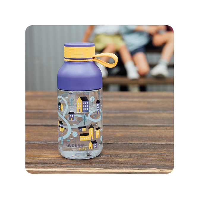 QUOKKA KIDS BOTELLA ECOZEN ICE CON COLGADOR TOWN 430 ML